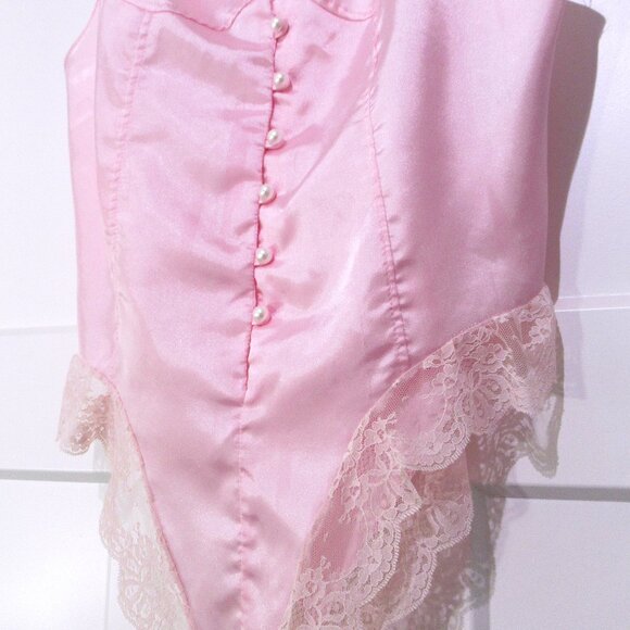 Vintage Dominique Satin Teddy Romper Panties M - Picture 5 of 10